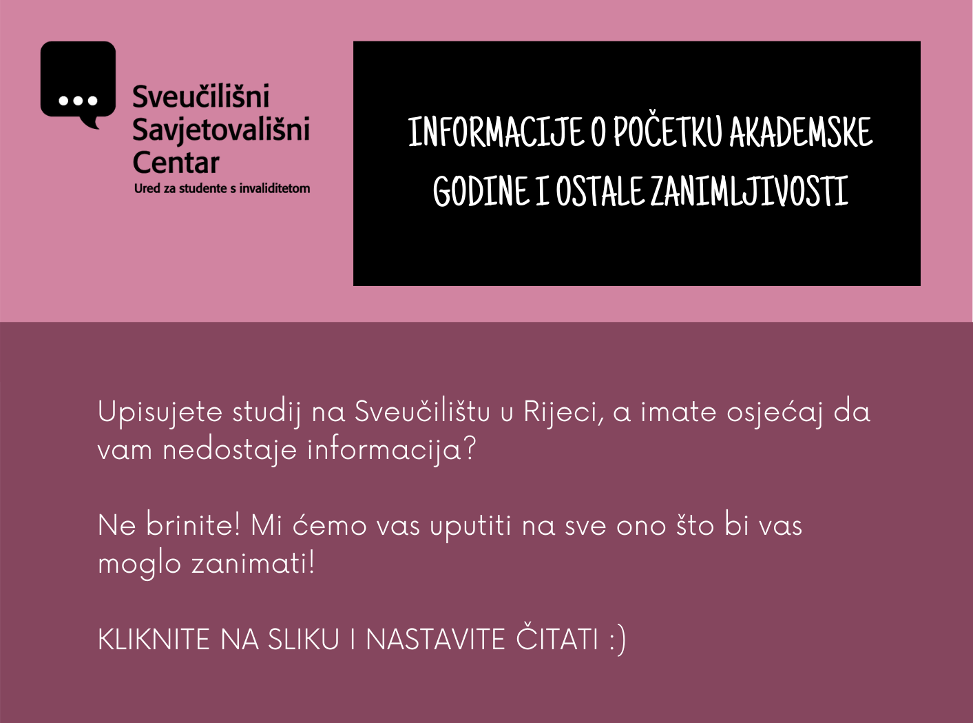 Studentski Savjetovalisni Centar Korisne Informacije